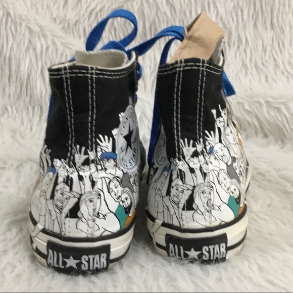 Converse men’s high top lace up black shoes size 5 men’s/ 7 women’s - Picture 4 of 8